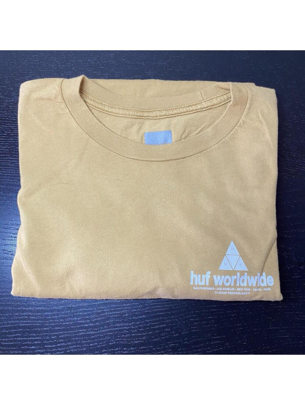 HUF Worldwide Triangle Men Graphic All Cotton Size   Small